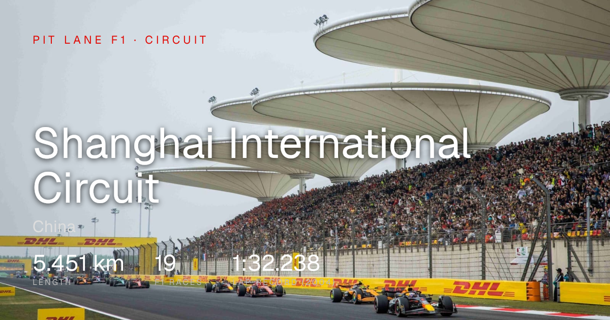 Shanghai International Circuit — F1 Track Layout, Lap Records & History ...